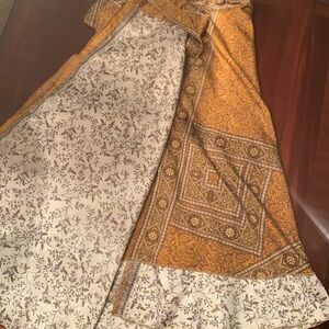 Stunning reversible wrap maxi-midi skirt